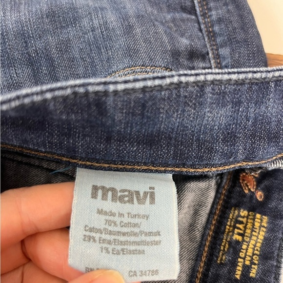 Mavi Vanna Style Jean Shorts Waist Size 24 Blue Denim Mid Rise - Picture 10 of 11